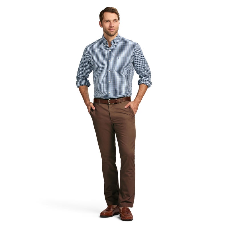 IZOD Men's American Chino Flat-Front Straight-Fit Pants, Decaf Coffee, 33W x 32L - Image 4